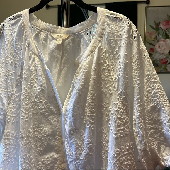 White eyelet babydoll dress - Picture 2 of 5